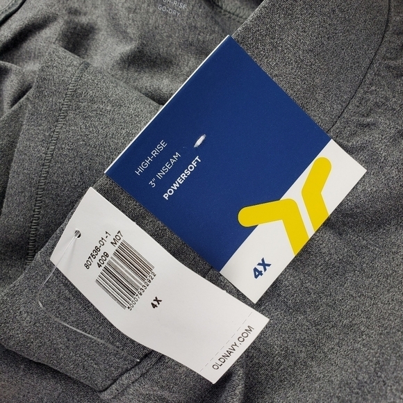 Old Navy High-Waisted PowerSoft Loose Shorts Heather Grey BNWT 4X - Picture 10 of 12